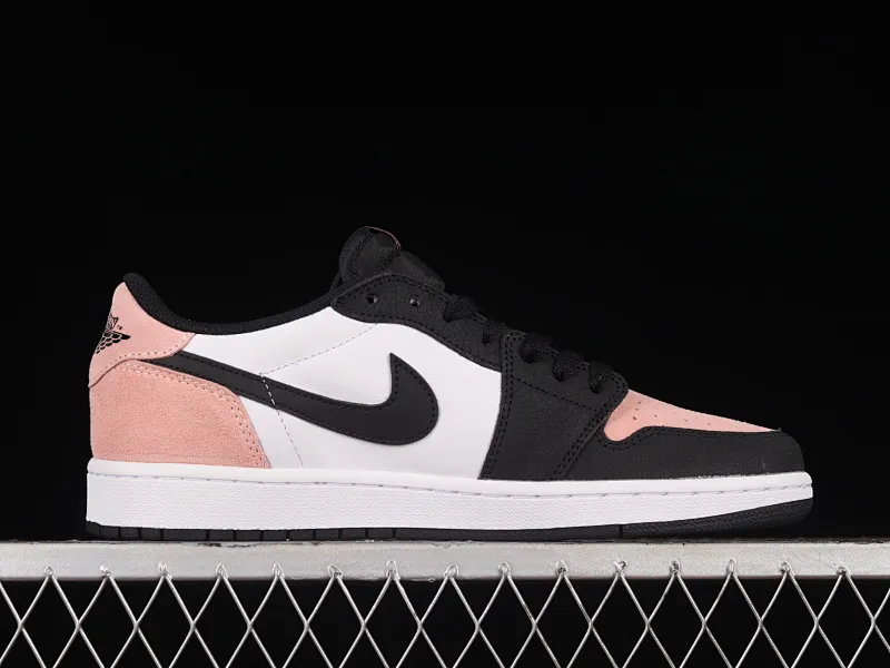 All categories Air Jordan Jordan series basketball shoes Air Jordan 1 Low pure original version Air Jordan 1 Low OG "Bleached Coral" AJ1 Joe 1 black pink toe full head layer low-top basketball shoes CZ0790-061